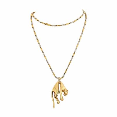  Cartier Cartier 18K Yellow Gold Iconic Hanging Panthere Necklace