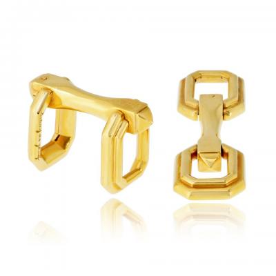  Cartier Cartier 18K Yellow Gold Octagonal Circa 2000 Cuff Links