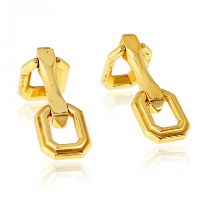  Cartier Cartier 18K Yellow Gold Octagonal Circa 2000 Cuff Links