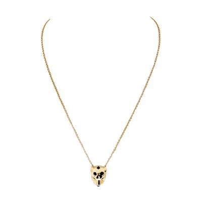  Cartier Cartier 18K Yellow Gold Panthere Head Necklace