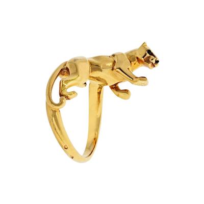  Cartier Cartier 18K Yellow Gold Vintage Panthere Ring