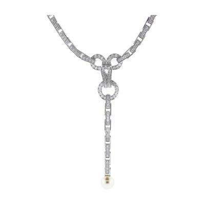  Cartier Cartier Agrade Diamond and Pearl Necklace