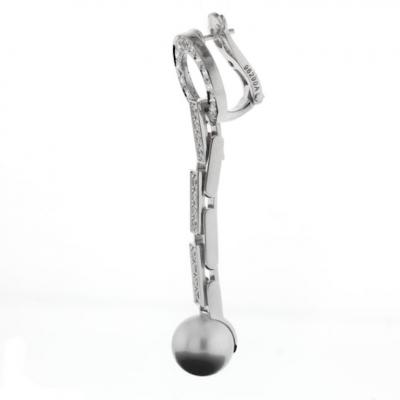  Cartier Cartier Agrafe Diamond Pearl Drop Earrings