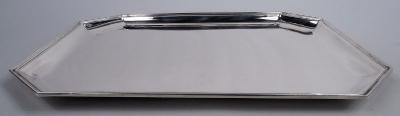  Cartier Cartier American Art Deco Sterling Silver Tray C 1925