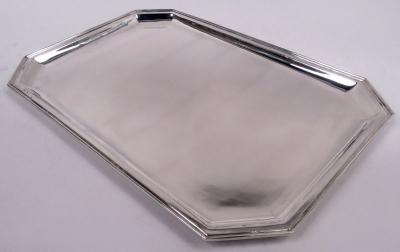  Cartier Cartier American Art Deco Sterling Silver Tray C 1925