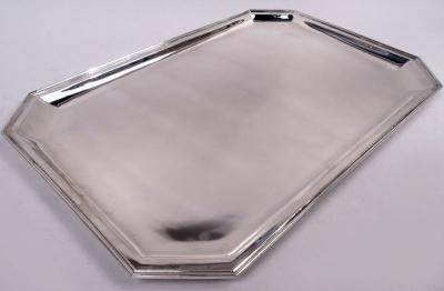  Cartier Cartier American Art Deco Sterling Silver Tray C 1925