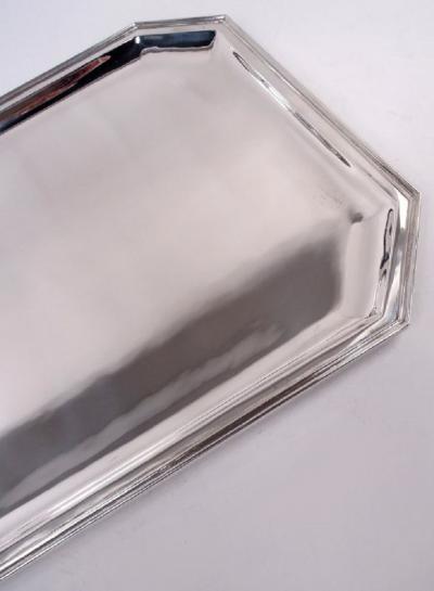  Cartier Cartier American Art Deco Sterling Silver Tray C 1925