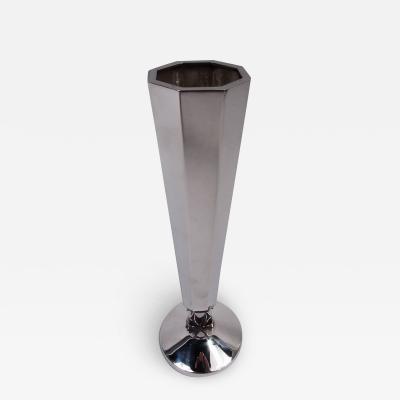  Cartier Cartier American Modern Sterling Silver Vase