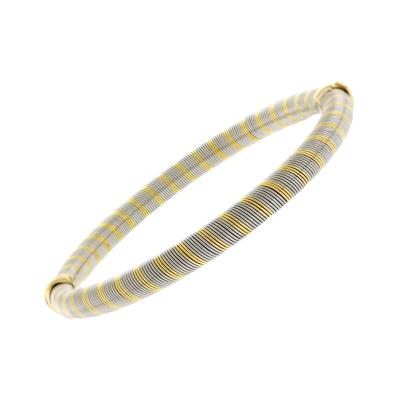  Cartier Cartier Cr oles Trinity Motif Bangle Bracelet 18K Gold Steel