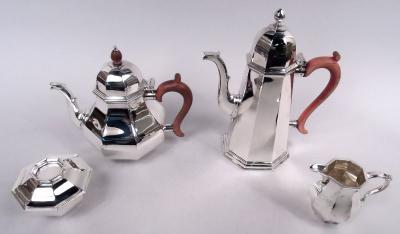  Cartier Cartier English Georgian Sterling Silver 4 Piece Coffee Tea Set