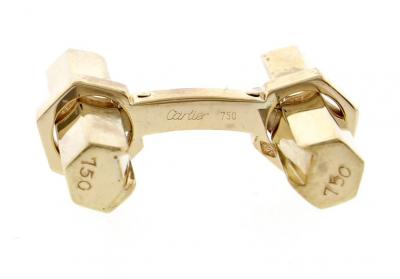  Cartier Cartier Interchangeable Hex Bar Gold Cufflinks