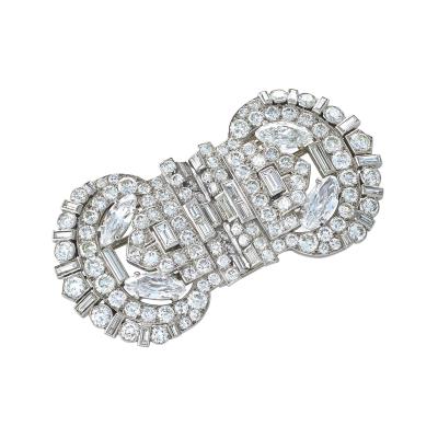 Cartier Cartier London Indian Inspired Diamond Double Clip Brooch