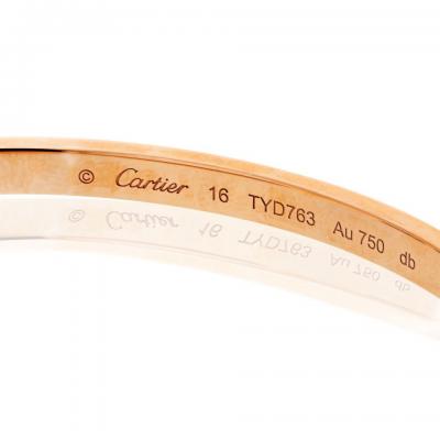  Cartier Cartier Love 18K Rose Gold 6 Diamond Small Model Size 17 Bracelet