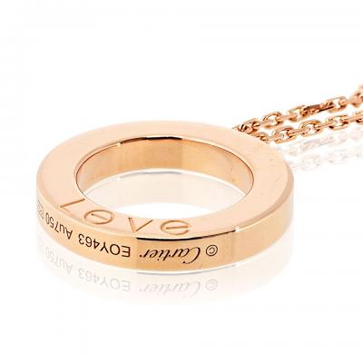 Cartier Cartier Love 18K Rose Gold Diamond Necklace