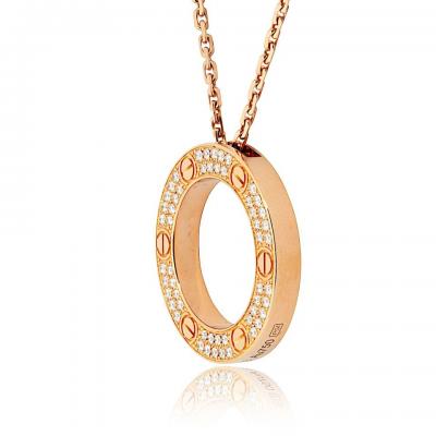 Cartier Cartier Love 18K Rose Gold Diamond Necklace
