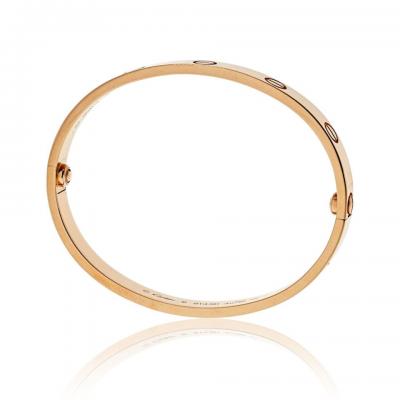  Cartier Cartier Love 18K Rose Gold Size 16 Bracelet