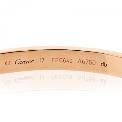  Cartier Cartier Love 18K Rose Gold Size 17 Bracelet