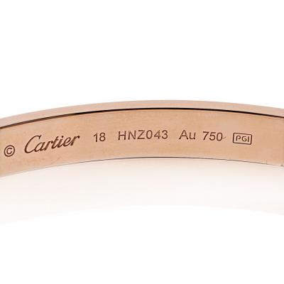  Cartier Cartier Love 18K Rose Gold Size 18 Bracelet