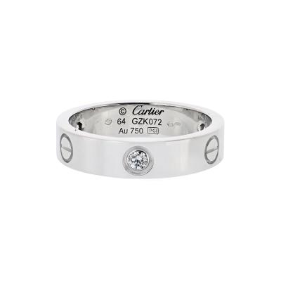  Cartier Cartier Love 18K White Gold 3 Diamond Ring