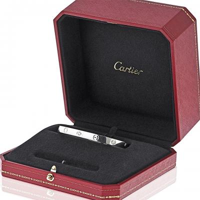  Cartier Cartier Love 18K White Gold 6 Diamonds Size 18 Bracelet