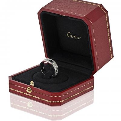  Cartier Cartier Love 18K White Gold Black Ceramic Motifs Ring