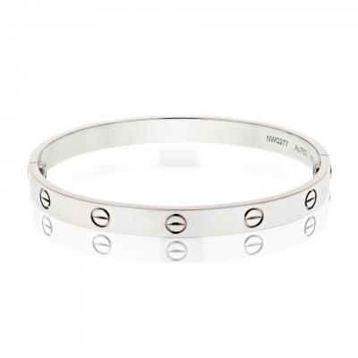  Cartier Cartier Love 18K White Gold Love Size 18 Bracelet