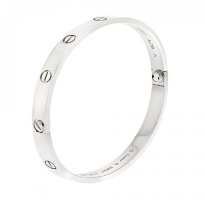  Cartier Cartier Love 18K White Gold Love Size 18 Bracelet