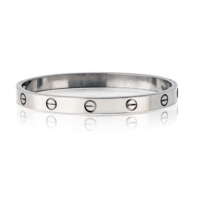  Cartier Cartier Love 18K White Gold Size 17 Bracelet