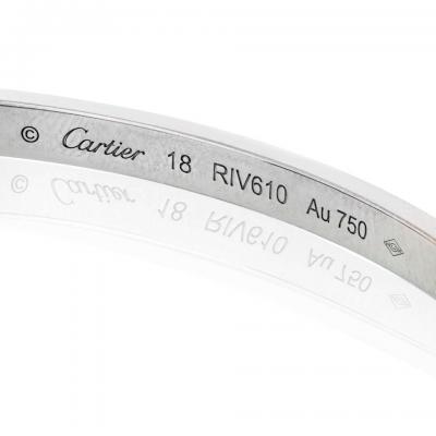  Cartier Cartier Love 18K White Gold Small Model Size 18 Bracelet