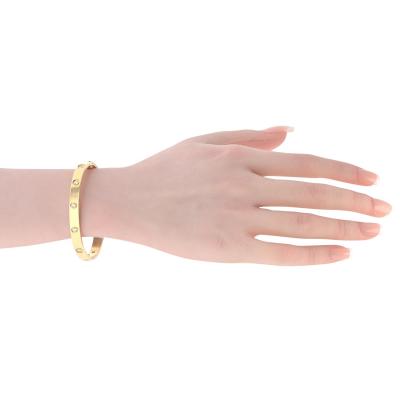  Cartier Cartier Love 18K Yellow Gold 10 Diamond Size 17 Bangle Bracelet