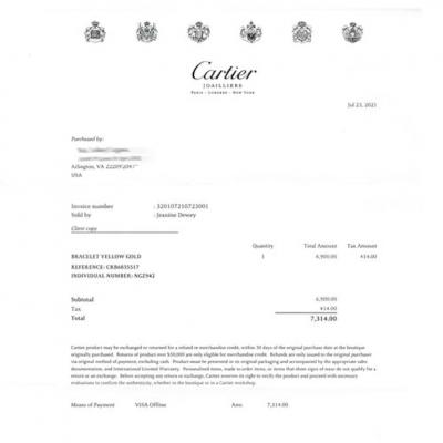  Cartier Cartier Love Bracelet Yellow Gold Size 17