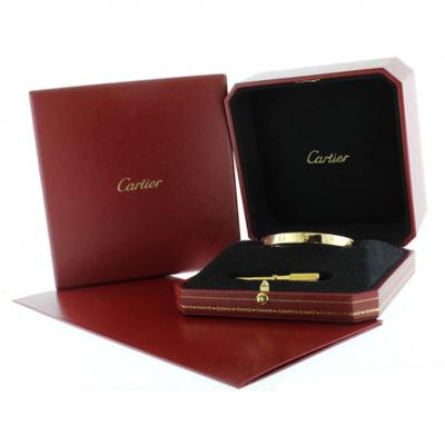  Cartier Cartier Love Bracelet Yellow Gold Size 17