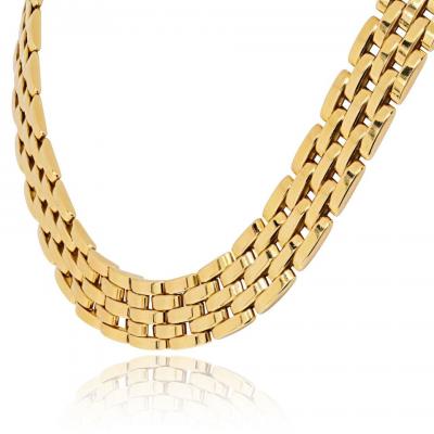  Cartier Cartier Maillon 18K Yellow Gold Estate 5 Row Panthere Necklace