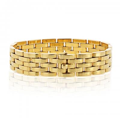  Cartier Cartier Maillon 18K Yellow Gold Vintage Panthere Bracelet
