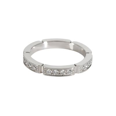  Cartier Cartier Maillon Panthere Diamond Wedding Band in 18K White Gold 0 15 CTW