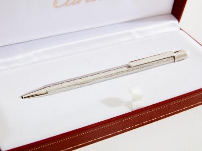 Cartier Cartier Must II ballpoint pen silver plated and palladium 1980s