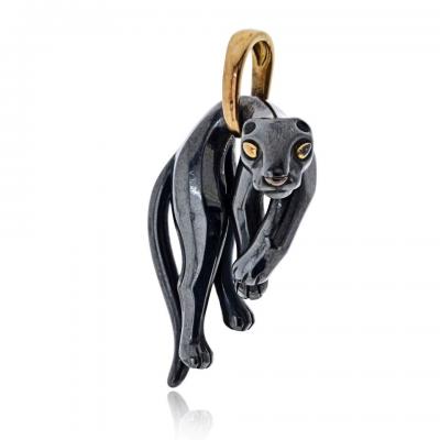  Cartier Cartier Panth re Pendant in Sylverium 18K Yellow Gold Pendant Only