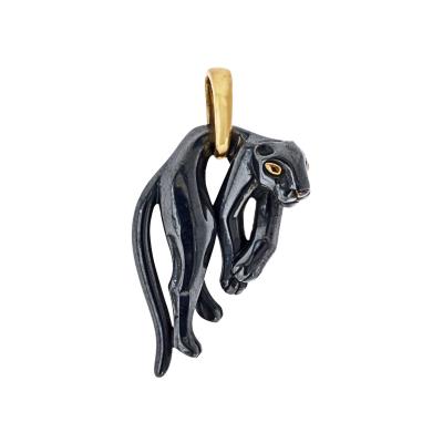  Cartier Cartier Panth re Pendant in Sylverium 18K Yellow Gold Pendant Only