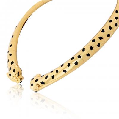  Cartier Cartier Panthere 18K Yellow Gold Double Spotted Collar Necklace