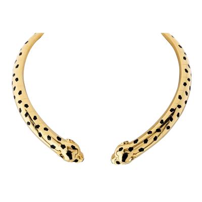  Cartier Cartier Panthere 18K Yellow Gold Double Spotted Collar Necklace
