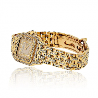  Cartier Cartier Panthere 18K Yellow Gold Factory Diamond Mid Size Ref 1280 2 Watch