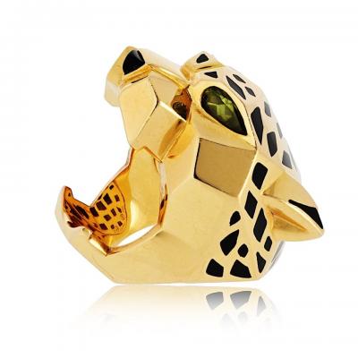  Cartier Cartier Panthere 18K Yellow Gold Solid Panthere Head Ring
