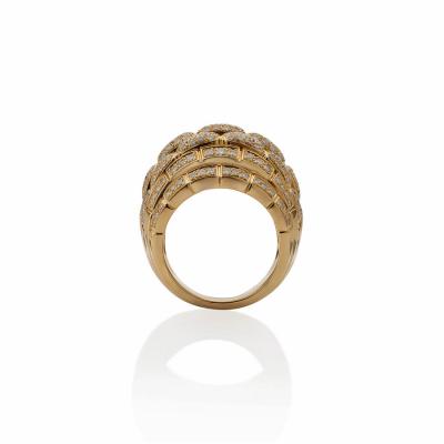  Cartier Cartier Paris 18K Gold and Diamond Maillon Panth re Bomb Ring