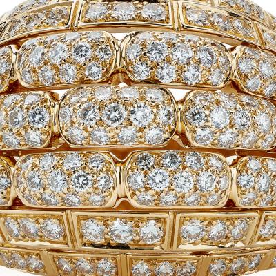  Cartier Cartier Paris 18K Gold and Diamond Maillon Panth re Bomb Ring