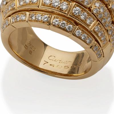  Cartier Cartier Paris 18K Gold and Diamond Maillon Panth re Bomb Ring