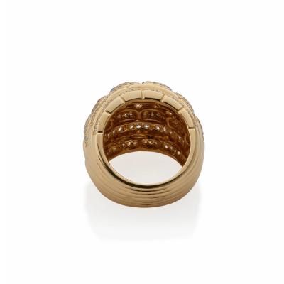  Cartier Cartier Paris 18K Gold and Diamond Maillon Panth re Bomb Ring