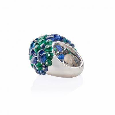 Cartier Cartier Paris Ceylon Sapphire and Emerald Boule Ring