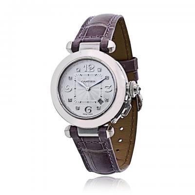  Cartier Cartier Pasha 18K White Gold 32mm Dial Diamond Markers 2398 Watch