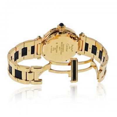  Cartier Cartier Pasha 18K Yellow Gold 38mm Ref 1989 Leather Accents Watch