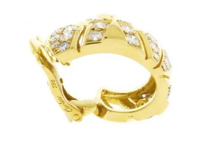 Cartier Cartier Rivoli Yellow Gold Diamond Hoop Earrings